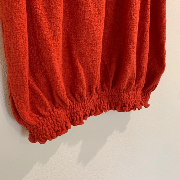 Madewell red off the shoulder top - Picture 3 of 4